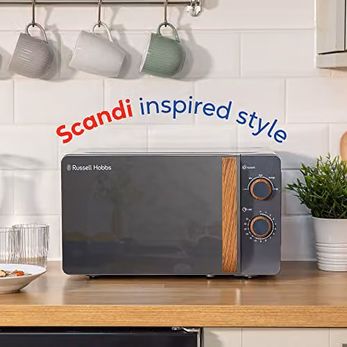 Russell Hobbs Scandi Solo Manual Microwave, 17L, 700W, Grey – 3