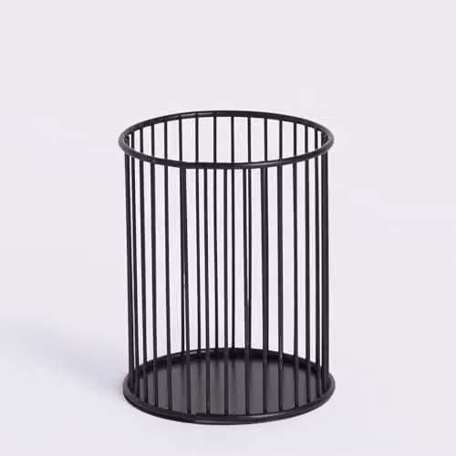 OHS Stainless Steel Open Wire Cutlery Drainer and Kitchen Organiser, Black – 4