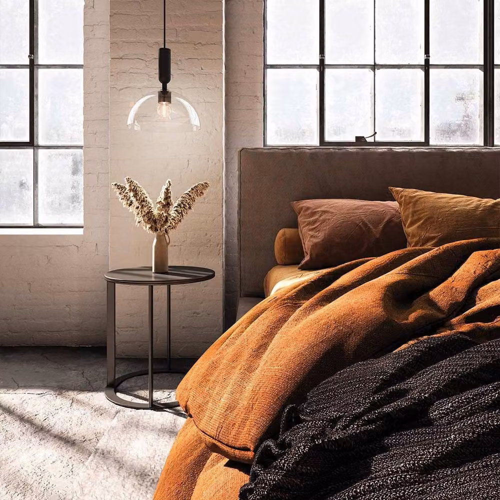 Netlighting Alora Mood Jude Dome Pendant Light in Matt Black with Transparent Glass and E27 Socket – 2