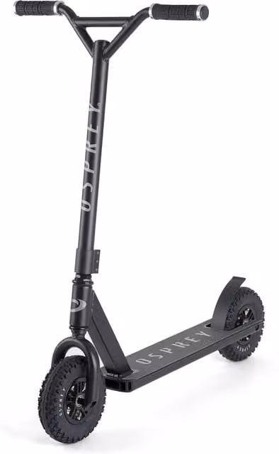 Osprey Dirt Scooter with Off Road All Terrain Pneumatic Trail Tyres in Satin Black