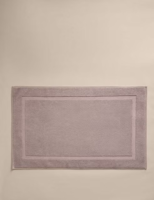 M&S Luxury Egyptian Cotton Non-Slip Bath Mat in Beige