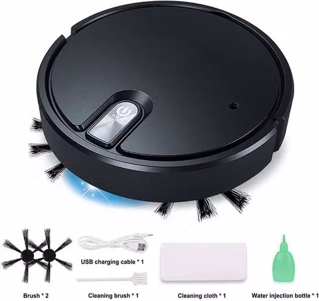 PAWNORA Smart Robot Vacuum Cleaner with App Control and Hard Floor Nozzle, Black – 1