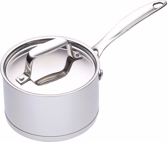 MasterClass Stainless Steel Mini Saucepan, Silver, Diameter: 8.5 cm
