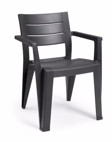 Keter Julie Stackable Outdoor Garden Chair in Grey