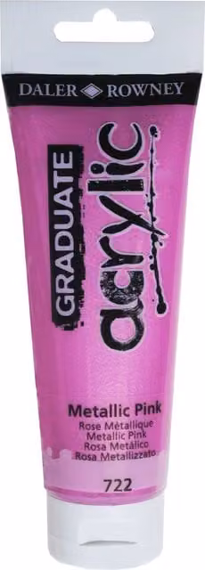 Daler Rowney Graduate Acrylic Paint Metallic Pink 120ml
