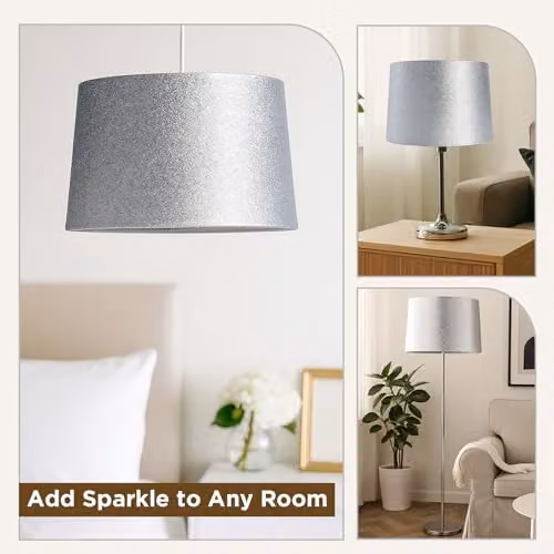 Voltico Modern Cylinder Lampshade in Silver – 4