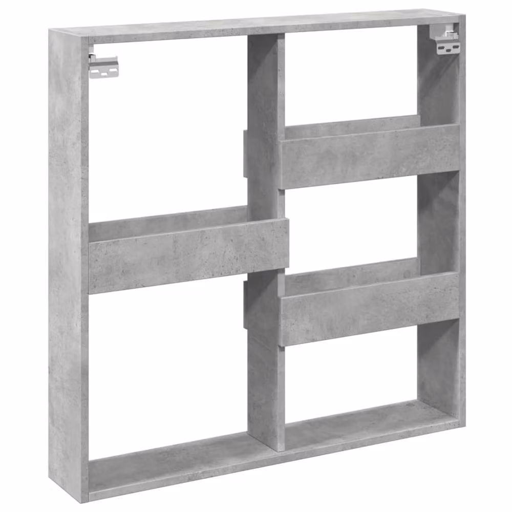 Berkfield Home Wall Mounted Cabinet in Concrete Grey, W/D/H: 80 x 15 x 80 cm – 2