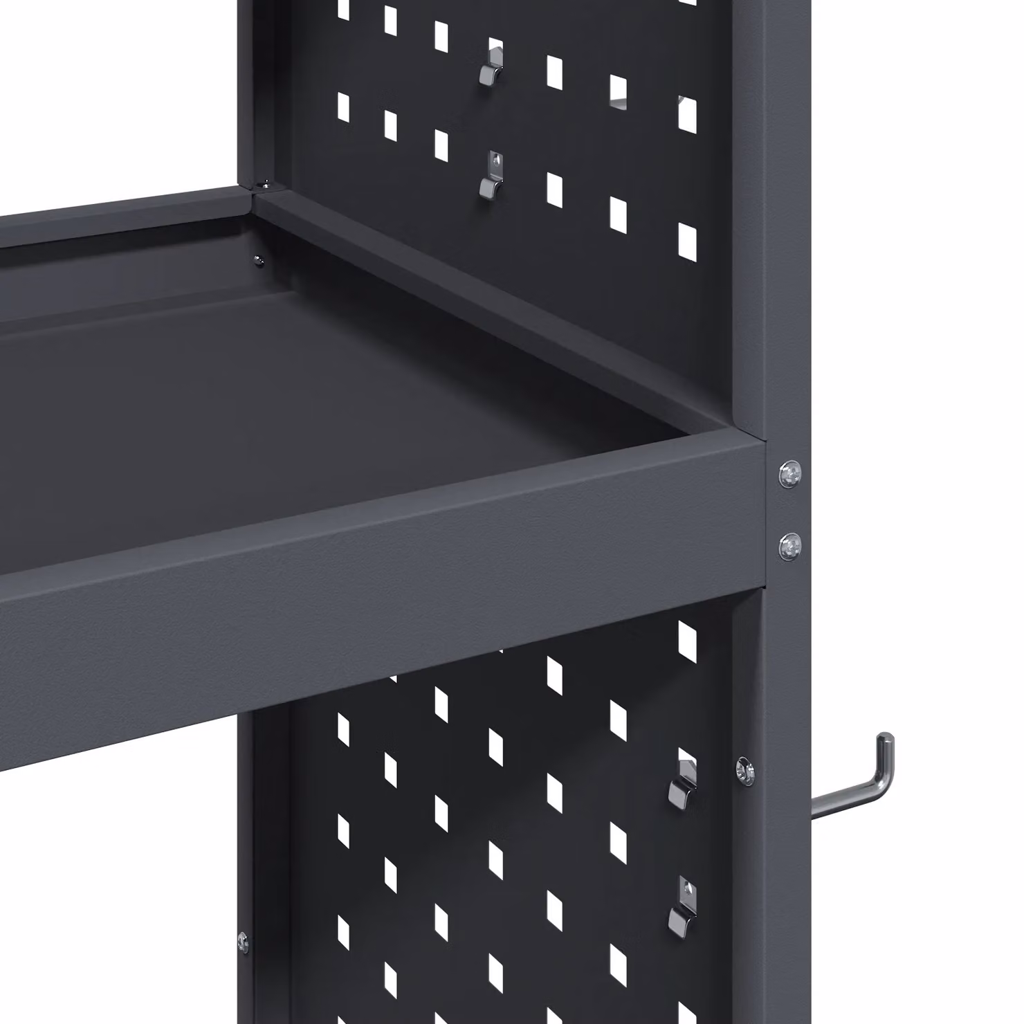 Berkfield Lockable and Rollable Tool Trolley in Anthracite, Powder-coated Steel, W/D/H: 65 x 35 x 111 cm – 5