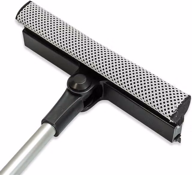 Simply Auto 2-in-1 Telescopic Squeegee and Sponge in Black with Extendable Handle 69.5 cm to 118 cm – 1