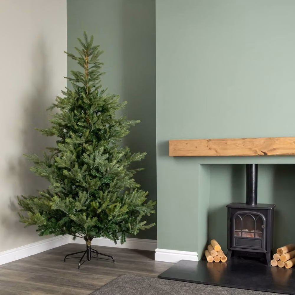 Samuel Alexander Green Grandis Fir Artificial Christmas Tree with Metal Stand – 2