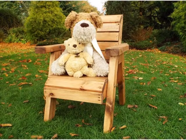 Charles Taylor Little Fellas Classic Wooden Childrens Chair in Brown