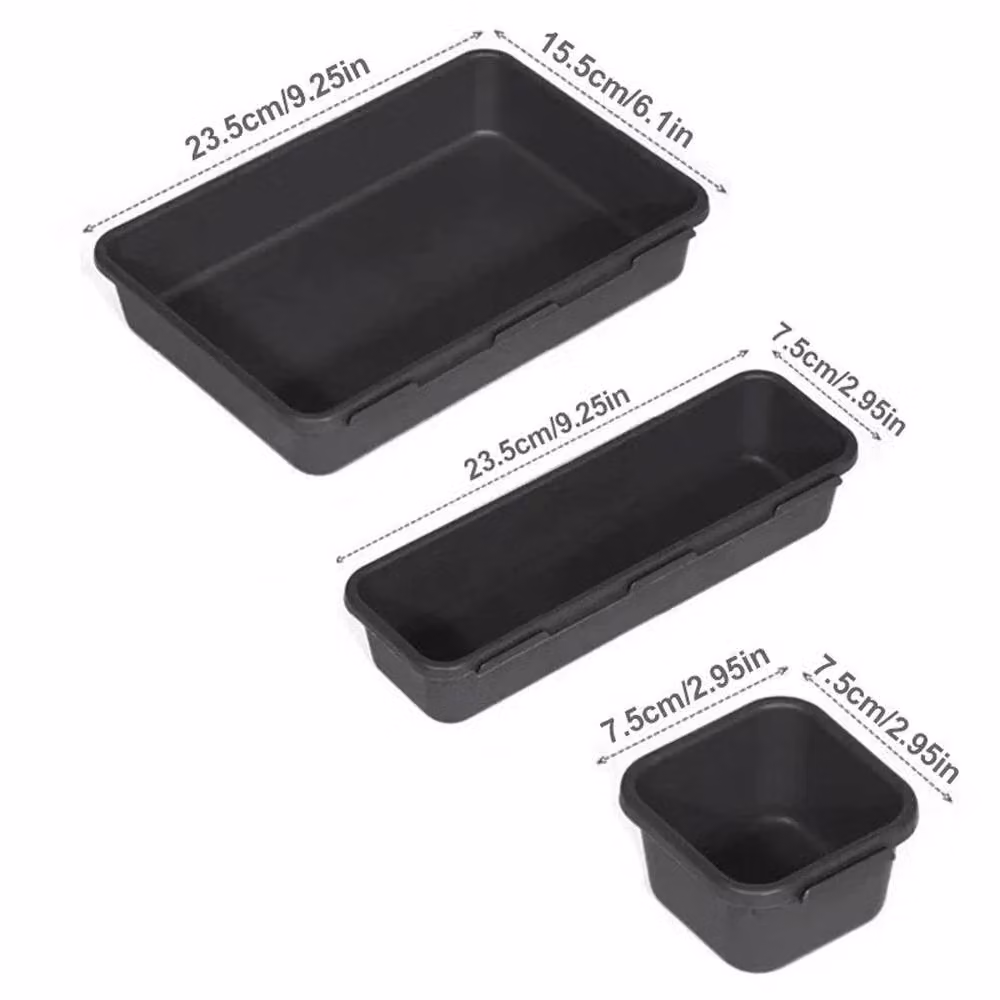 EONLION 32-Piece Interlocking Tool Box Organizer Tray, Black – 2