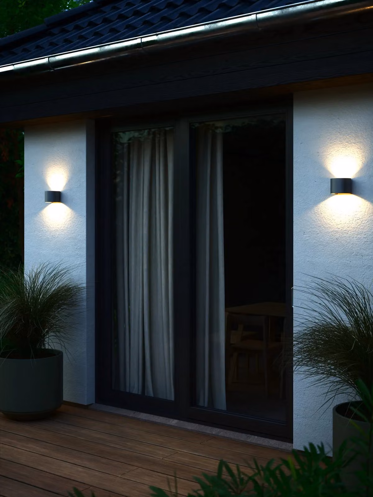 Nordlux Milda LED Outdoor Wall Light, Black Metal, IP44, Warm White 3000k – 4