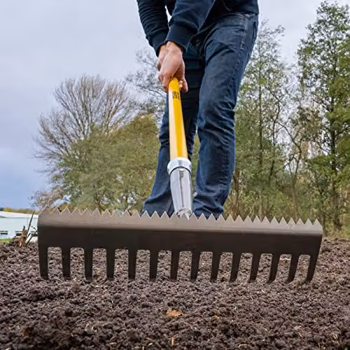 Roughneck ROU68302 Sharp-Edge Soil Rake in Black and Yellow – 3