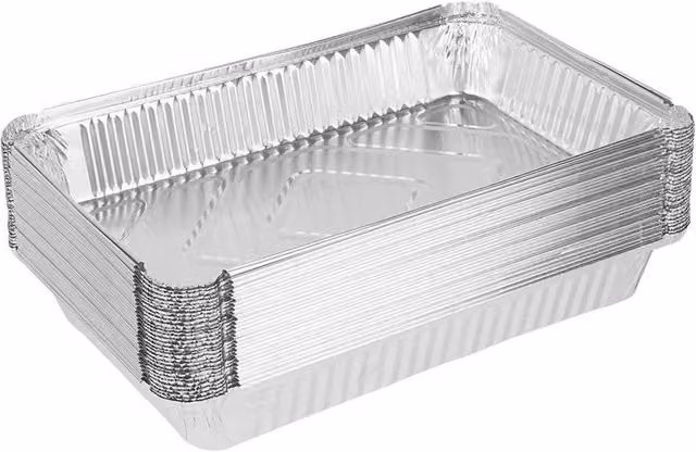 NESTLUNE 30 Pack Silver Aluminium Foil Baking Sheets, W/D/H: 100 x 15 x 15 cm – 1
