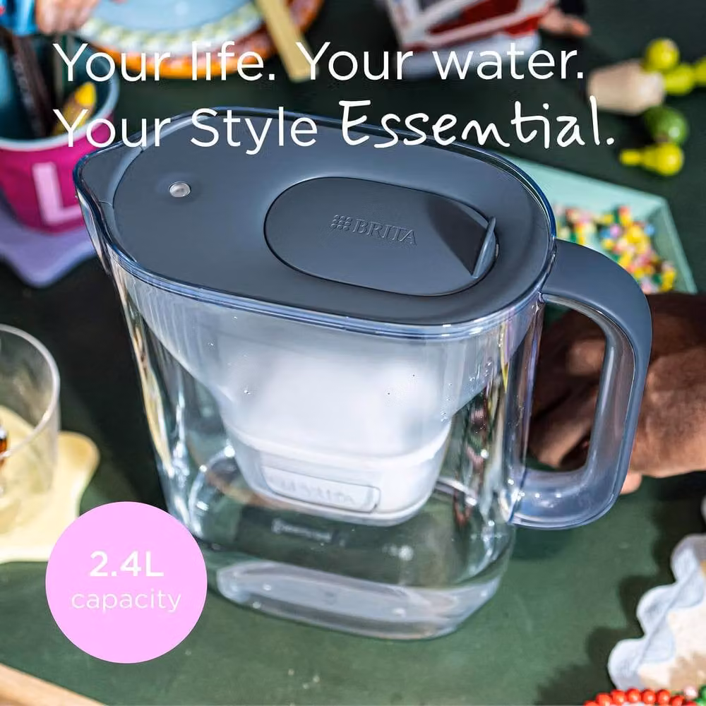 Brita Style Essential Blue Filter Jug 2.4 l with 6x MAXTRA PRO PURE PERFORMANCE Filters – 2