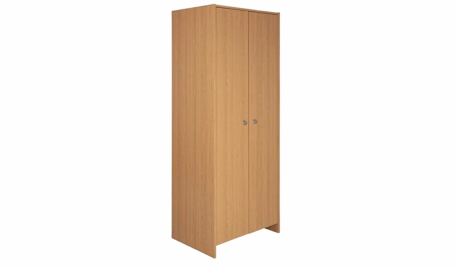 Seville 2 Door Wardrobe Oak Effect Brown Bedroom Furniture