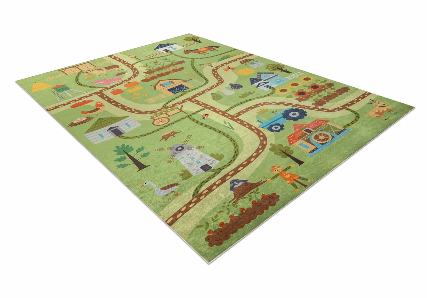 RugsX Bambino Kids Motif Rug in Green, W/D: 120 x 170 cm – 2