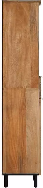 Berkfield Home Beautiful Brown Mango Wood Bathroom Cabinet, W/D/H: 38 x 33 x 160 cm