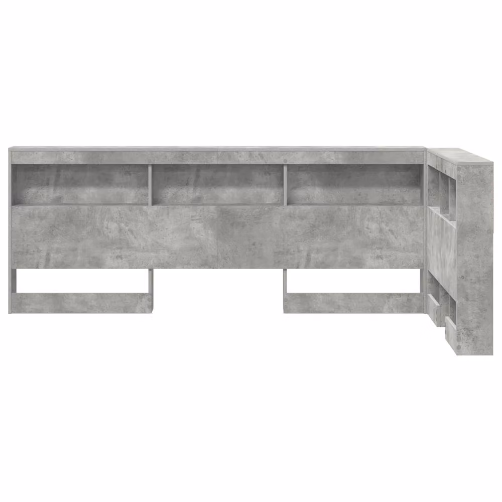 Berkfield Home Minimalist Storage Headboard in Concrete Grey with Integrated Bedside Shelf, Width: 100 cm – 2
