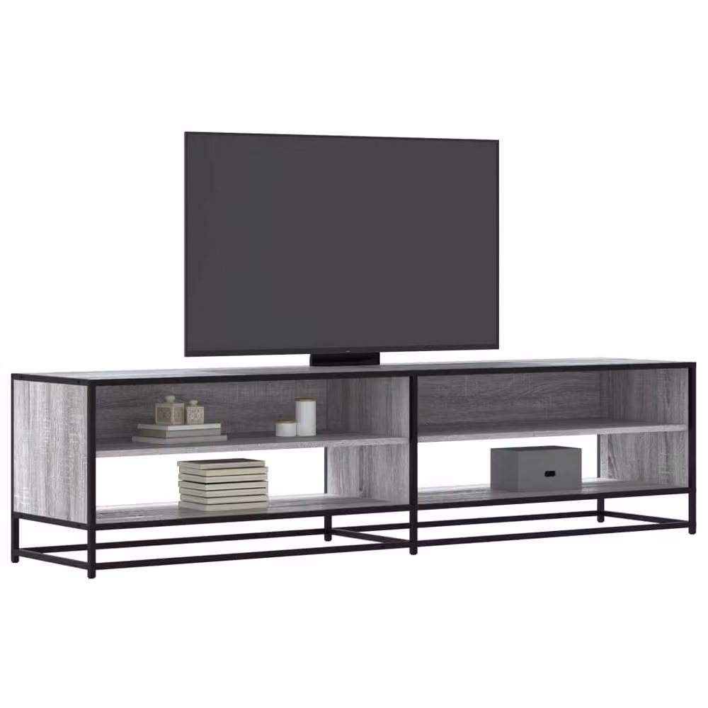 Berkfield Home Industrial Style TV Cabinet in Grey Sonoma, W: 180.5 cm, D: 40 cm, H: 46 cm – 2