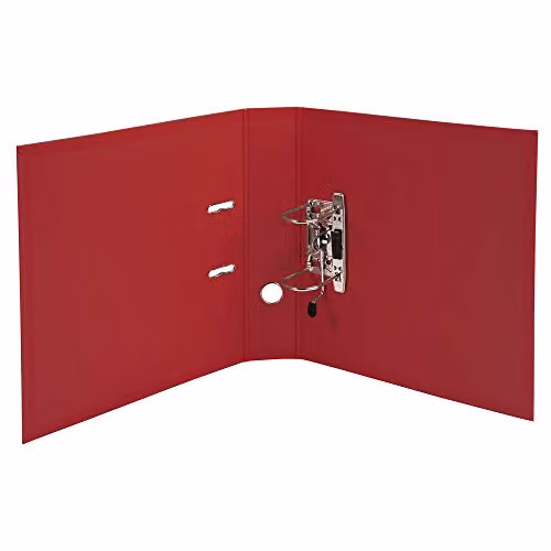 Exacompta Prem'Touch PVC Lever Arch File for A4 Documents, 2 Rings, Burgundy – 3