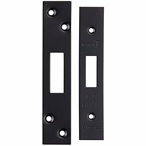 Loops Square Forend Strike and Fixing Pack for Deadlocks in Matt Black – 1