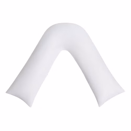 OHS V-Shaped Orthopaedic Microfibre Pillow with White Removable Cover, W/D/H: 135 x 25 x 100 cm – 1