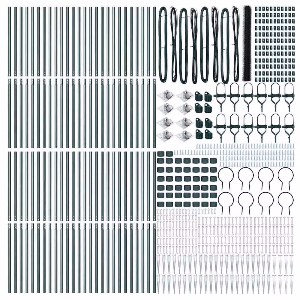 Berkfield Home Green Hexagon Steel Fence, H: 160 cm x W: 100 m – 4