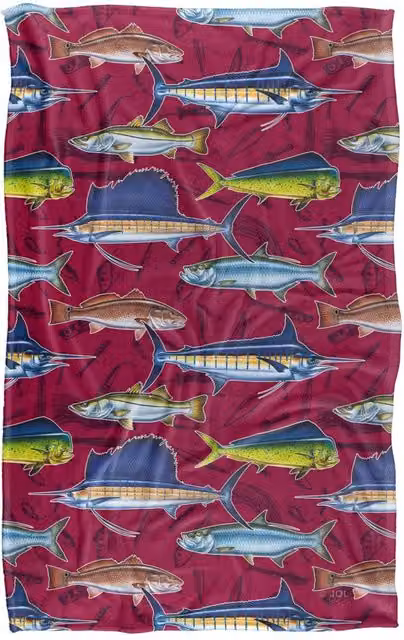JQ Licensing Saltfish Fishing Pattern Super Soft Fleece Throw Blanket, Multicolour, W: 91 cm, D: 147 cm – 6