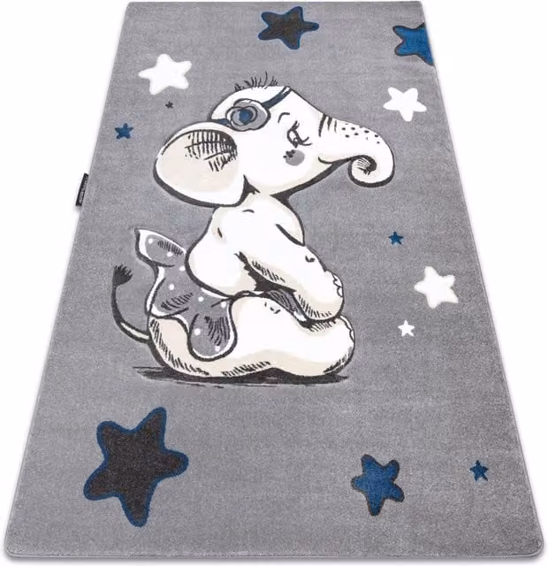 RugsX Petit Grey Kids Motif Rectangular Rug, W: 120 cm, L: 170 cm – 1