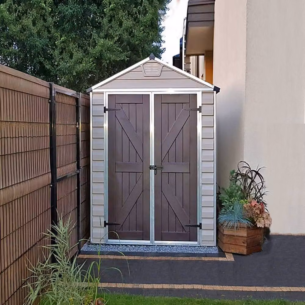 Palram Skylight Shed in Beige, W: 185.4 cm, L: 303.6 cm, H: 217 cm – 2