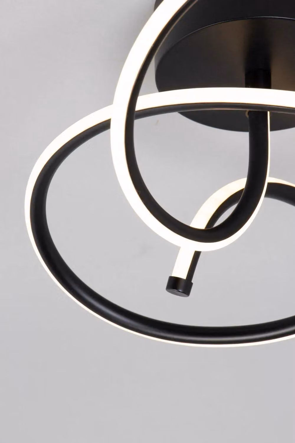 BHS Lighting Glow Whirly LED Flush Ceiling Light in Black – 2