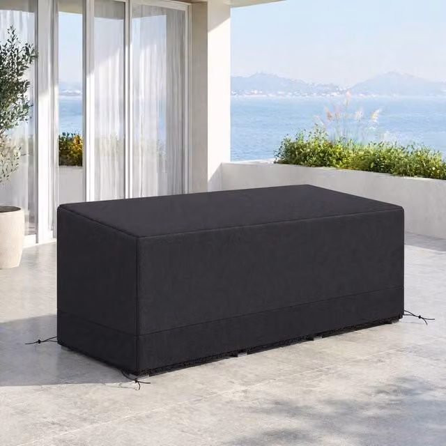 STILVORA Water and UV Resistant Garden Furniture Cover, Black, Width: 190.5 cm – 1