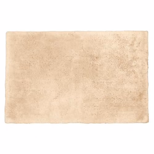 Allure Bath Fashions Non-Slip Cotton Bath Mat, Antibacterial and Washable, W: 50 cm, L: 80 cm, Beige – 1