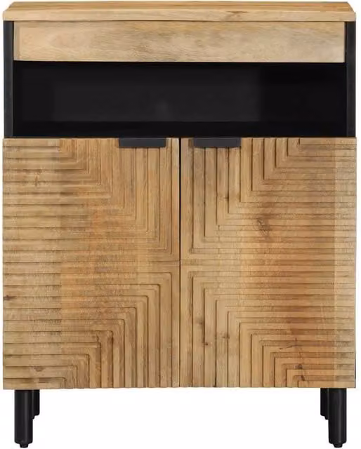 Berkfield Home Brown Mango Wood Sideboard, W/D/H: 60 x 33 x 75 cm