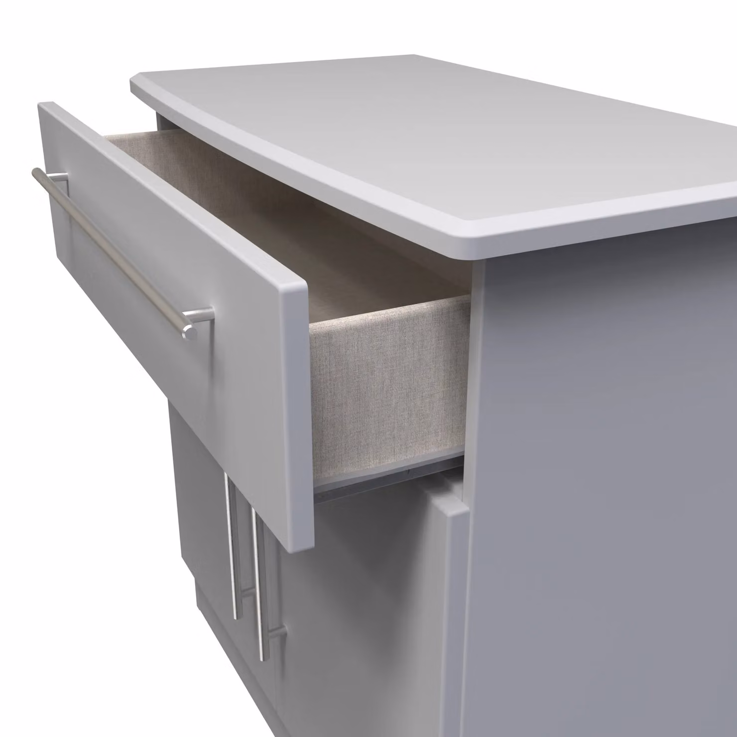 Ready Assembled 2 U Carlton Grey 2 Door and 1 Drawer Sideboard – 3