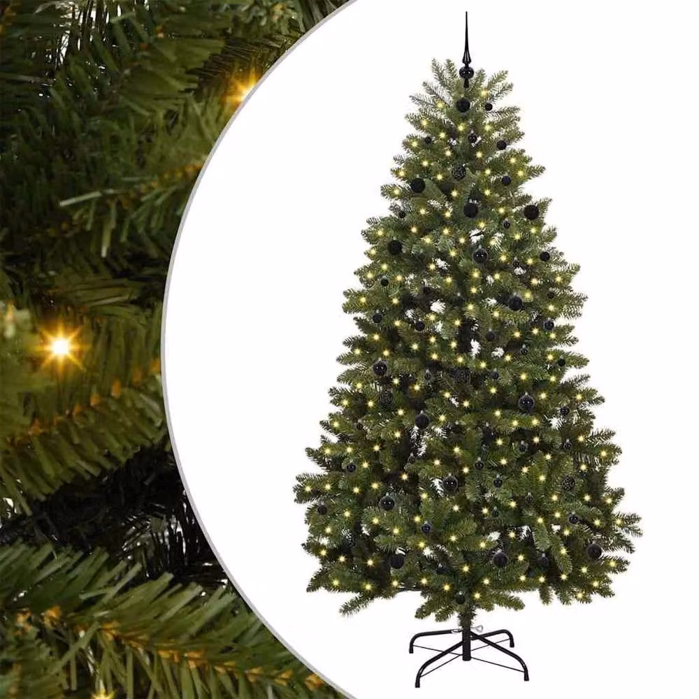 Berkfield Home Artificial Green Christmas Tree with Stand, Height: 240 cm, PVC and Metal – 2