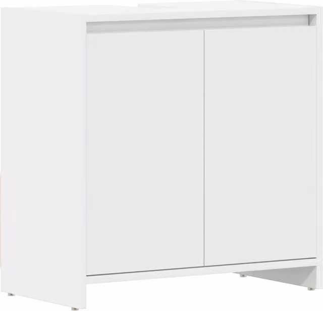 Berkfield Home White Modern Freestanding Bathroom Cabinet W/D/H: 60 x 33 x 61 cm
