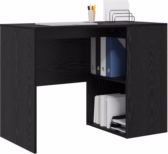 Berkfield Home Compact Writing Desk in Black Oak Engineered Wood