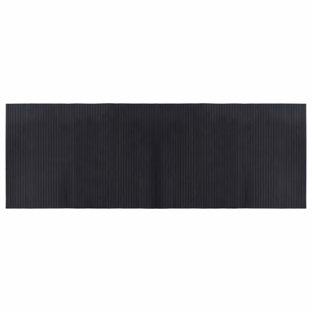 Berkfield Home Rectangular Bamboo Rug in Black, W: 70 cm, L: 200 cm – 2