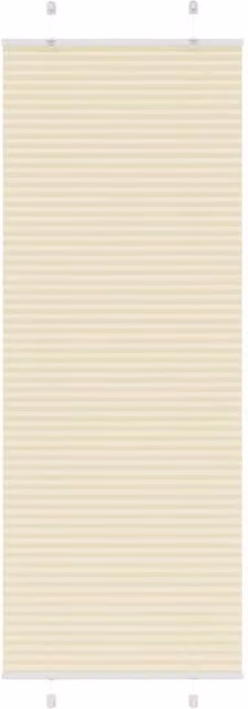 Berkfield Home Single Pleat Corded Blind in Cream Polyester, W: 74.4 cm, H: 200 cm