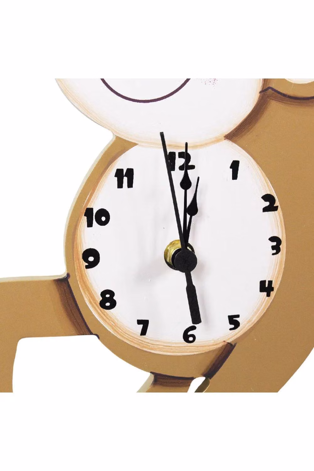 Fantasy Fields Sunny Safari Monkey Wall Clock for Kids in Brown Wood – 2