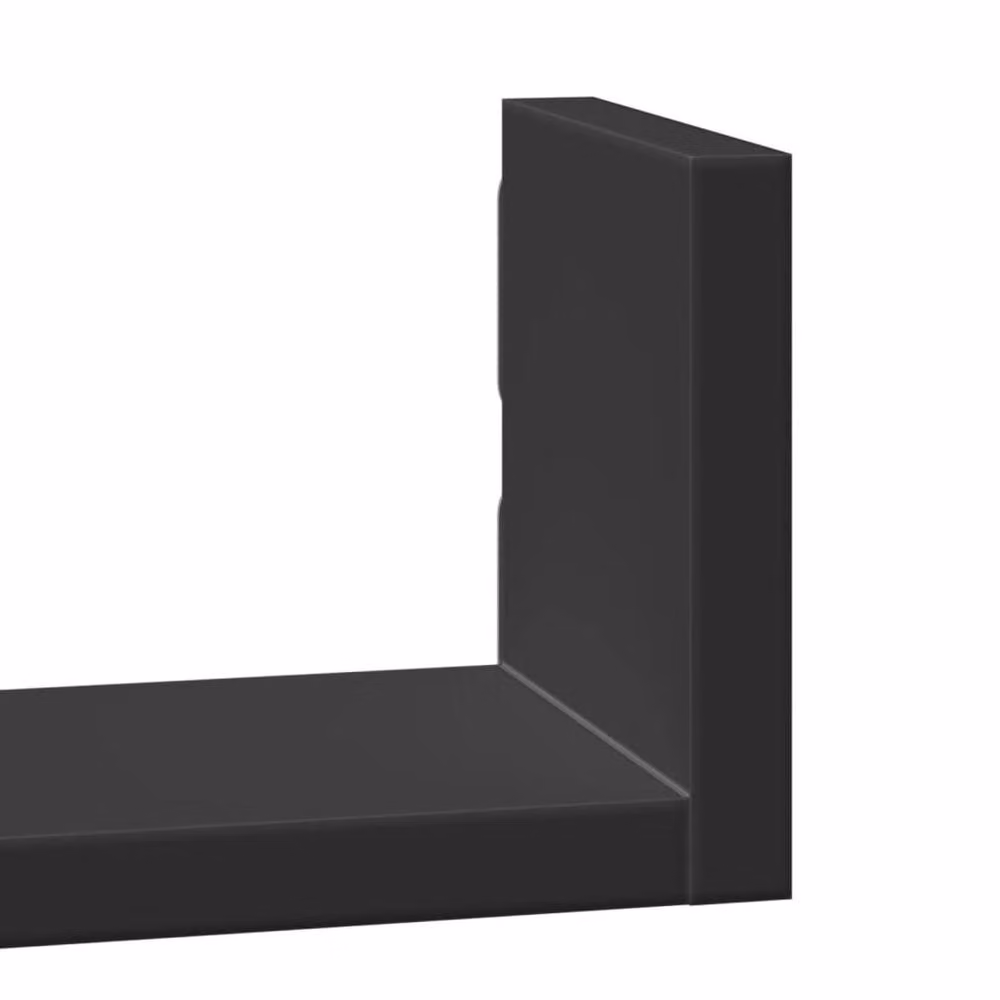 Berkfield Home Set of 3 Black Matt Wall Mounted Engineered Wood Shelves – 5