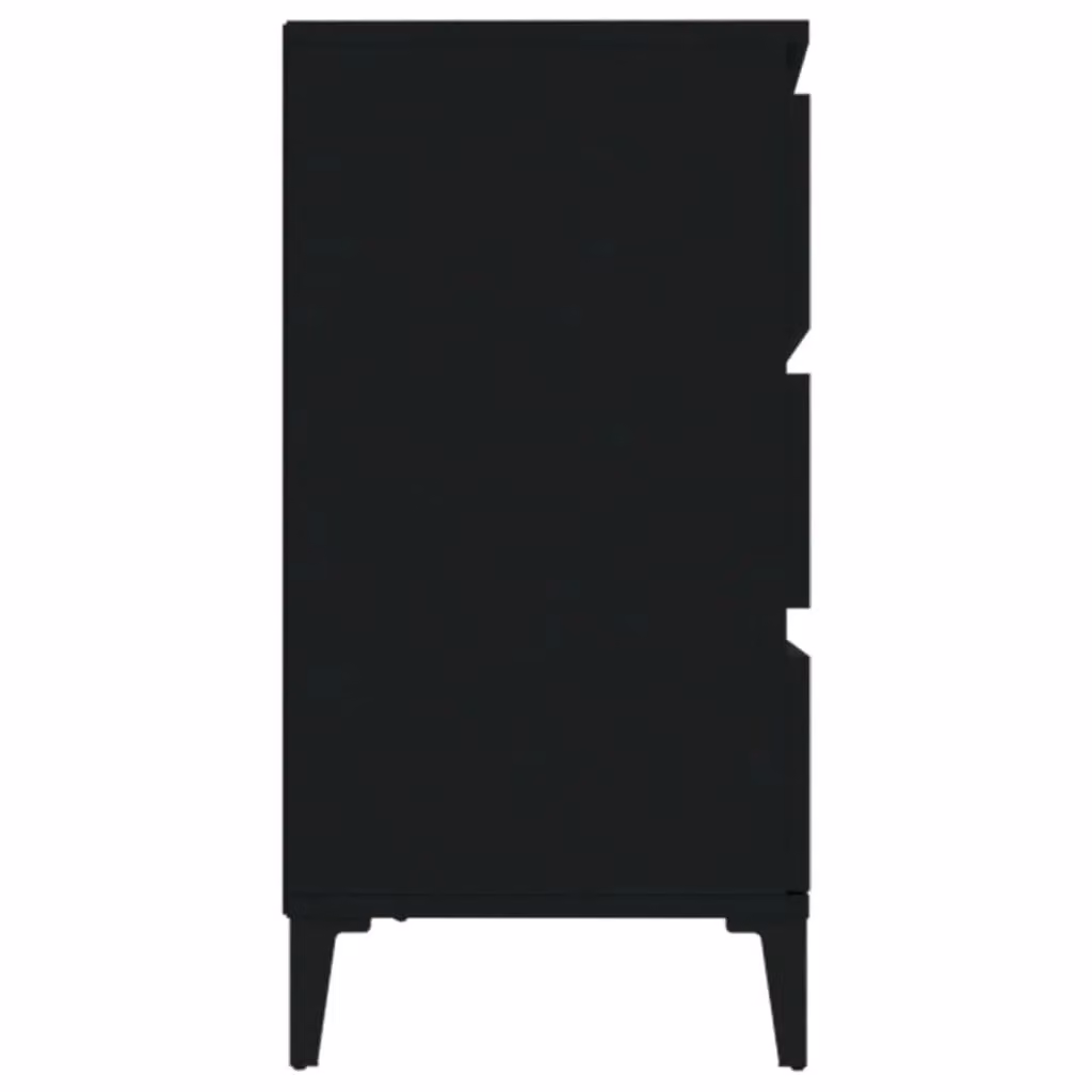 Berkfield Home Black Matt Minimalist Sideboard in MDF, W/D/H: 60 x 35 x 70 cm – 4
