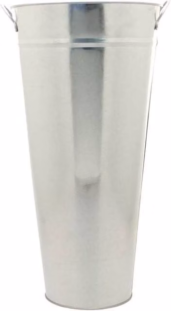 KDMD Silver Galvanised Vase with Ears, Height: 55 cm