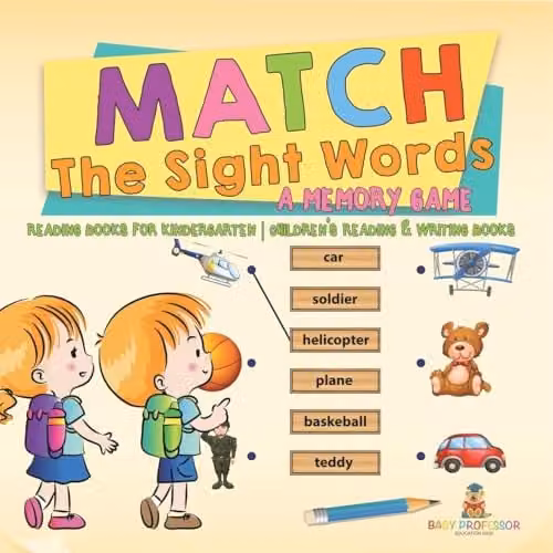 Baby Professor Match The Sight Words Memory Game Multicolour Reading and Writing Book for Kindergarten Children