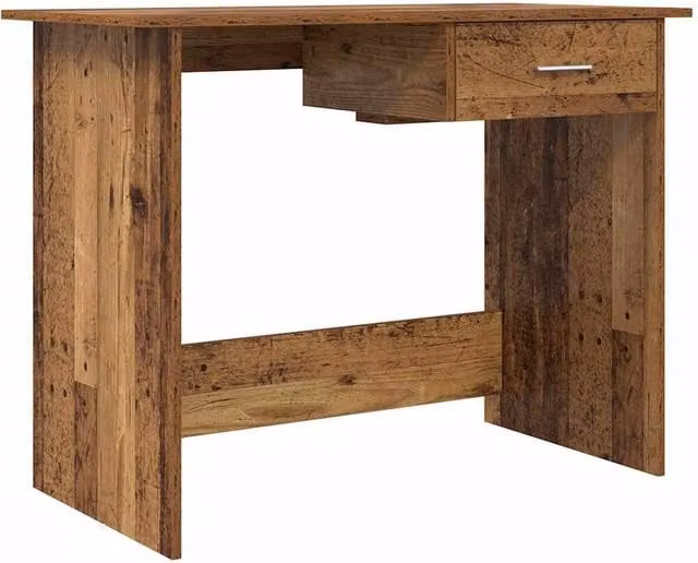 Berkfield Writing Desk in Brown Old Wood, W/D/H: 100 x 50 x 76 cm – 1