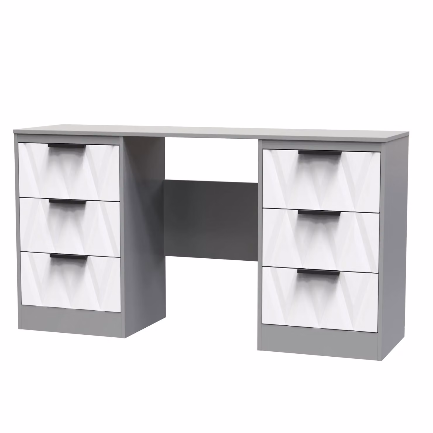 Ready Assembled 2 U Washington 6 Drawer Kneehole Desk in Multicolour – 2