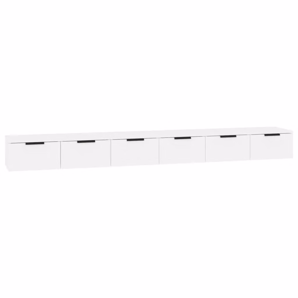 Berkfield Home Set of 2 White Wall Cabinets in Matt Engineered Wood, W: 102 cm, D: 20 cm, H: 30 cm – 2